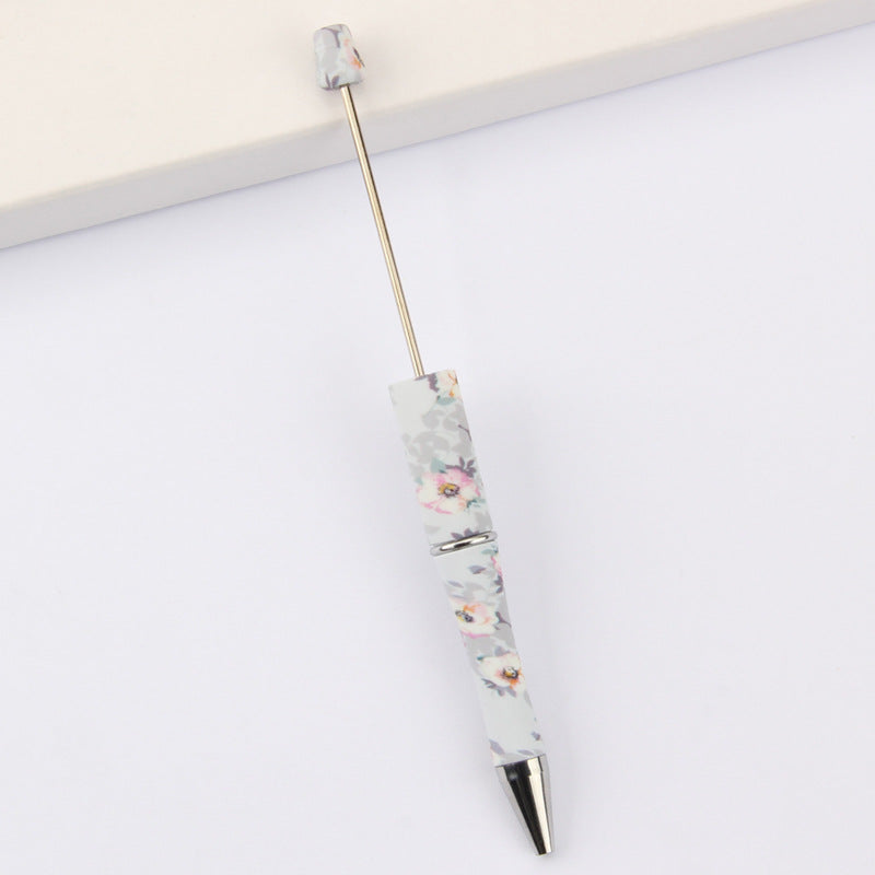 DIY bead pen printing pattern creative plastic beading puzzle leopard print floral cow tiger pattern bead pen wholesale