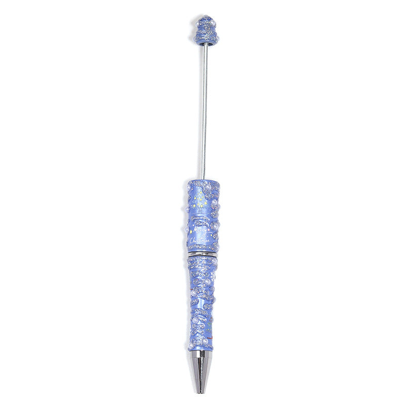 New DIY diamond-set Christmas colorful bead pen broken diamond full diamond ballpoint pen colored cartoon heavy industry cute pen