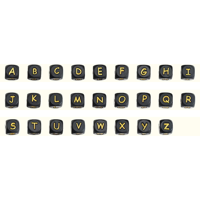12Mm English Alphabet Silicone Beads Baby Teething Beads DIY Pacifier Chain Beaded Loose Beads Alphabet Beads