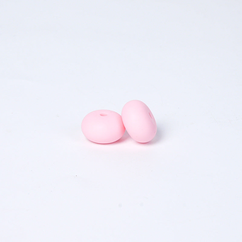 Spot 14mm Small Abacus Beads Food Grade Silicone Beads DIY Men's and Women's Jewelry Necklaces Oval Beads Wholesale