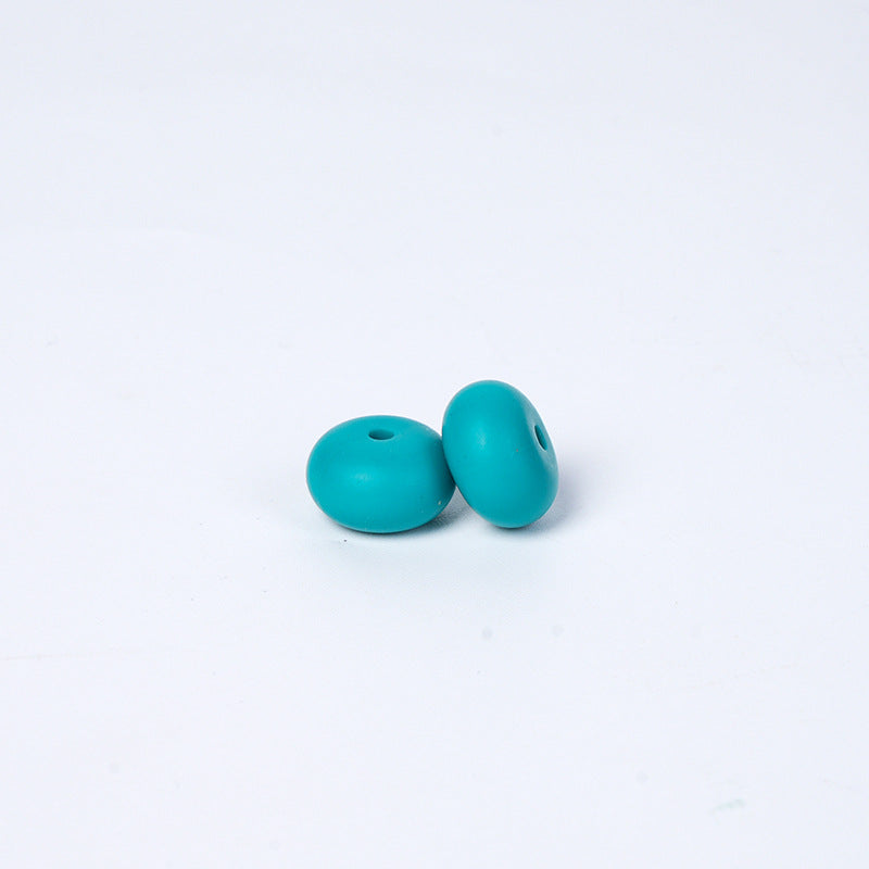 Spot 14mm Small Abacus Beads Food Grade Silicone Beads DIY Men's and Women's Jewelry Necklaces Oval Beads Wholesale #51-93