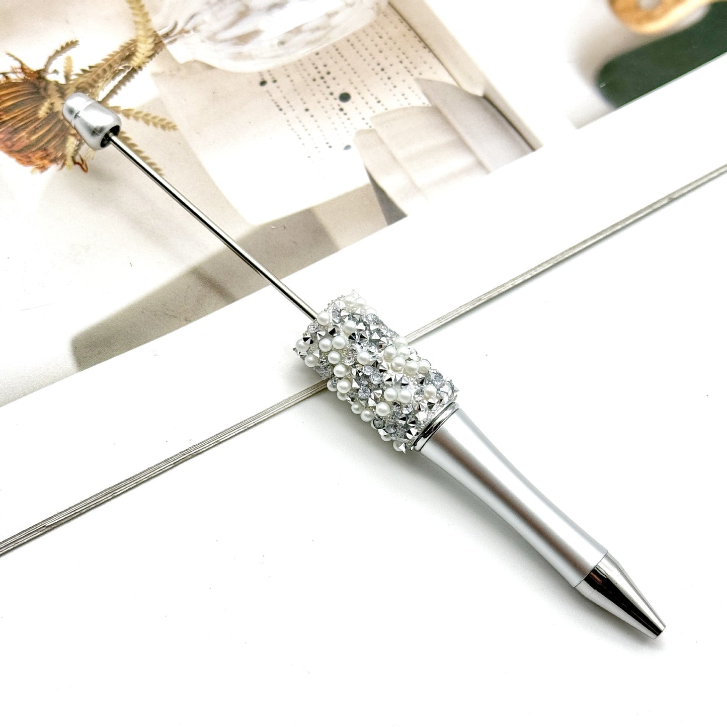 DIY Gypsy pearl bead pen granulated sugar crystal beadedpen ballpoint pen blind box Moe pen spot wholesale
