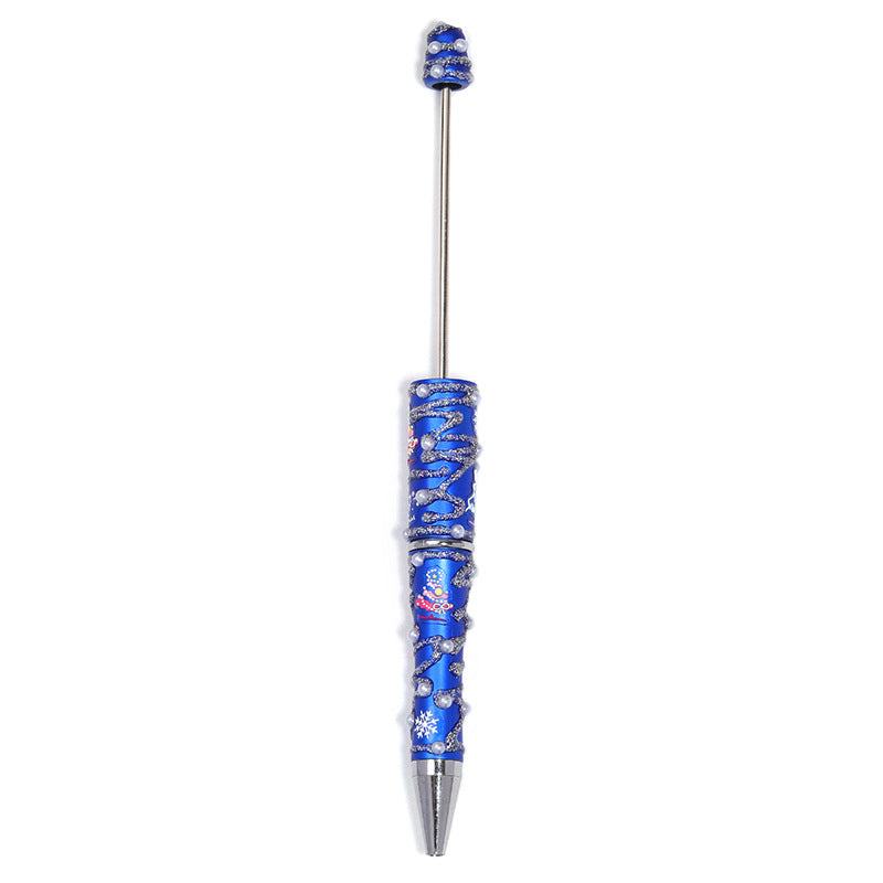 New DIY diamond-set Christmas colorful bead pen broken diamond full diamond ballpoint pen colored cartoon heavy industry cute pen