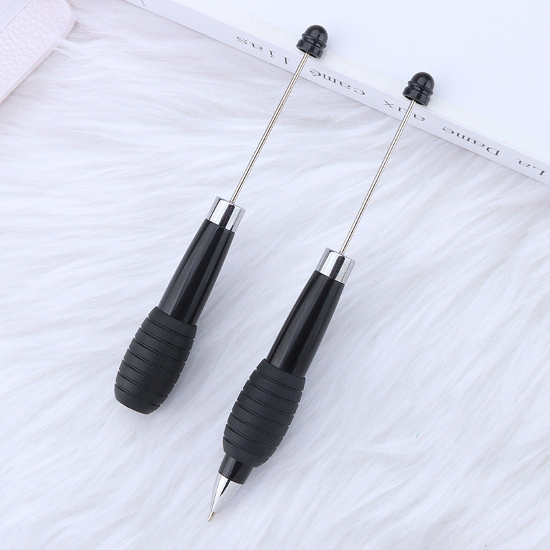 Cross-border explosion DIY telescopic bead pen, creative and cute macaron color telescopic rotating beaded gift ballpoint pen