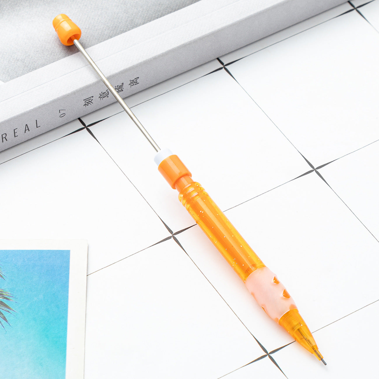 DIY beaded pencil for primary school students with no sharpening pencil 0.5 constant lead automatic pencil cute writing pencil wholesale