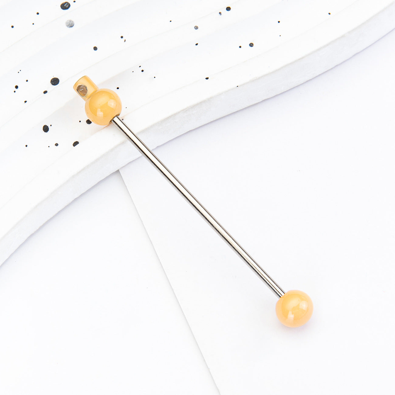 New DIY beaded pole, creative handmade beaded keychain accessories pendant pole metal beaded pole