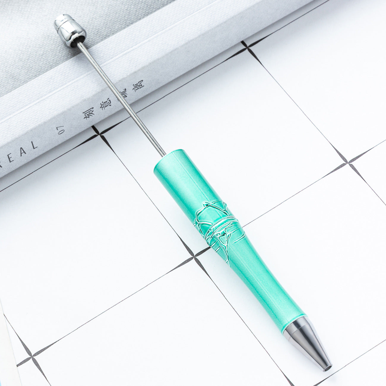 Bead pen, spot wholesale DIY creative relief UV beaded ballpoint pen gilt spot swirling plastic ballpoint pen