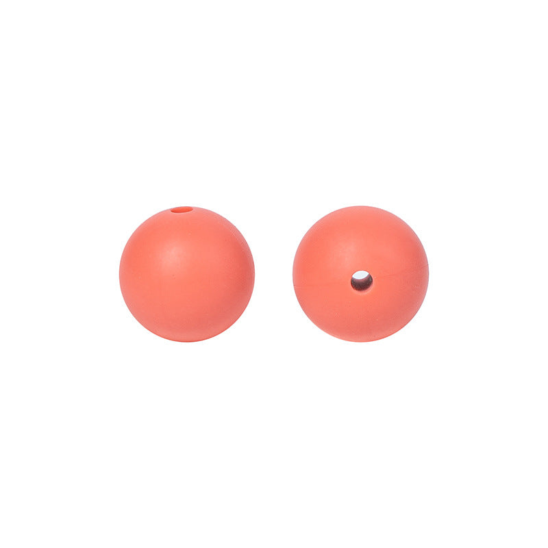 9 Mm Food Grade Silicone Beads Colored Round Loose Beads Handmade DIY Beaded Bracelet Pacifier Chain Accessories Spot Wholesale