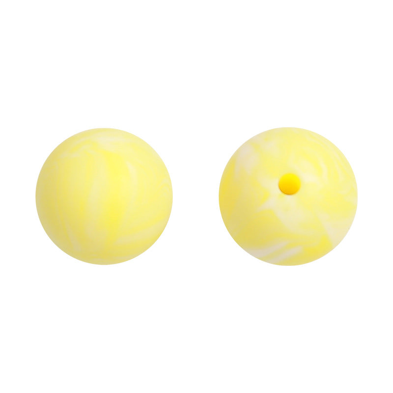 15mm Sweet Candy Color Silicone Beads Handmade Beaded Necklace Bracelet Accessories Food Grade Mixed Color Silicone Loose Beads Wholesale