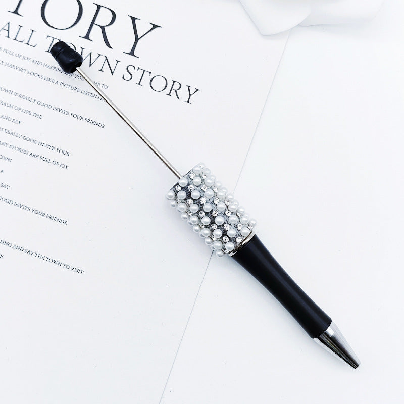 DIY Pearl Diamond Bead Pen Hand Sticker Diamond Ballpoint Pen Flash Diamond Pearl Diamond Beadedpen Spot Wholesale
