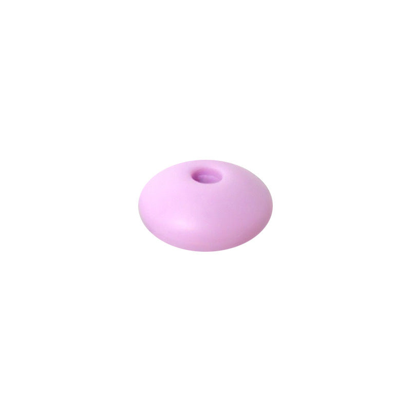 Spot Silicone Beads European and American Jewelry 12mm Small Beads DIY Necklace Beaded Oval Lentil Loose Beads Wholesale
