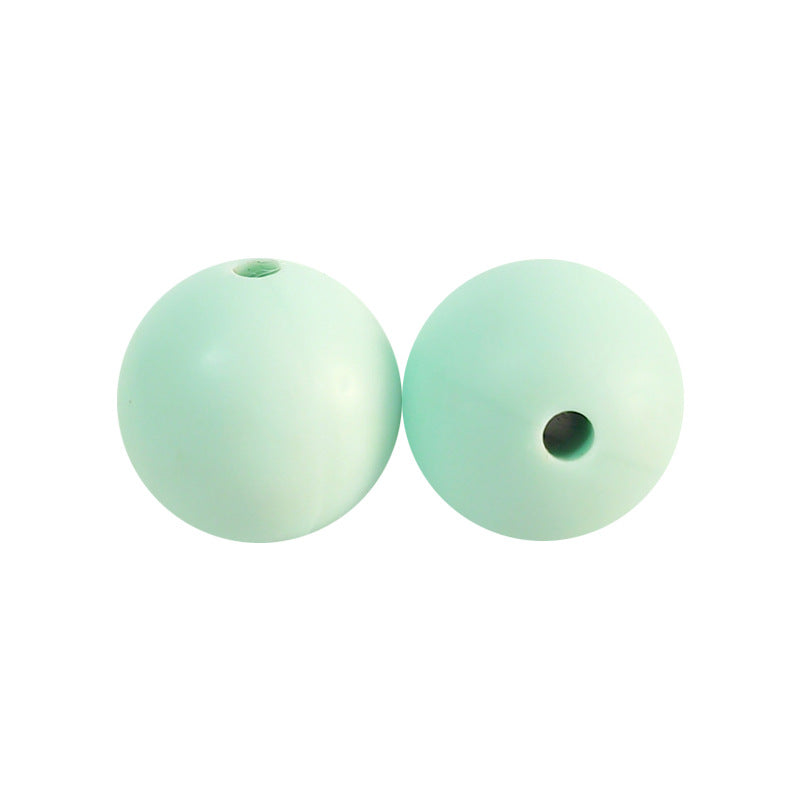 9 Mm Food Grade Silicone Beads Colored Round Loose Beads Handmade DIY Beaded Bracelet Pacifier Chain Accessories Spot Wholesale #51-98