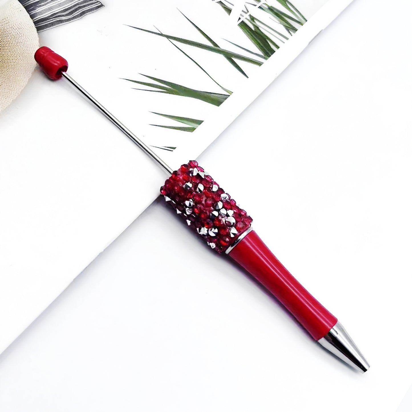 DIY random diamond bead pen cross-border hot-selling hand-worn beads diamond pen beadedpen plastic ballpoint pen