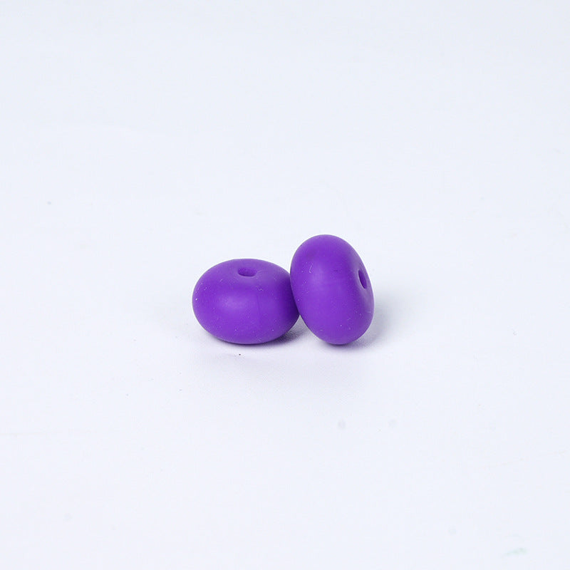 Spot 14mm Small Abacus Beads Food Grade Silicone Beads DIY Men's and Women's Jewelry Necklaces Oval Beads Wholesale #51-93