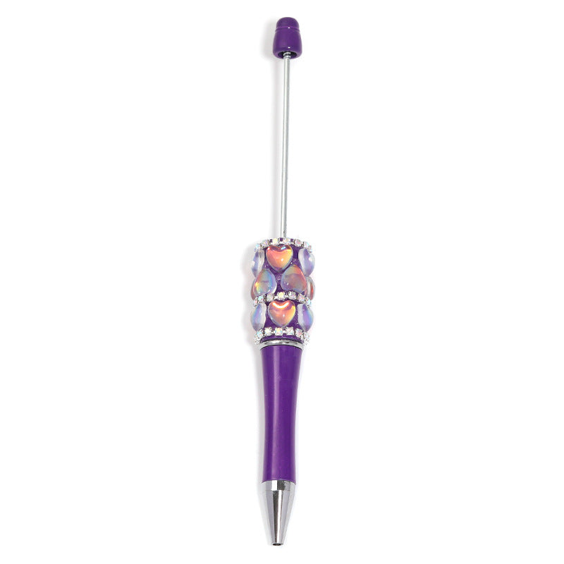 Cross-border new love bead pen cartoon creative DIY ballpoint pen neutral pen handmade full diamond bead pen