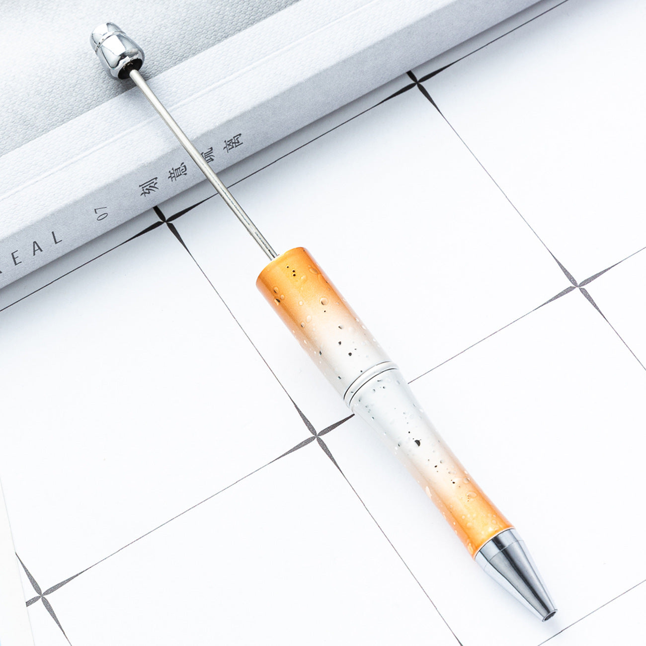 New DIY starry sky bead pen UV electroplating beaded ballpoint pen starry sky sequins gradual change bead pen manufacturers wholesale
