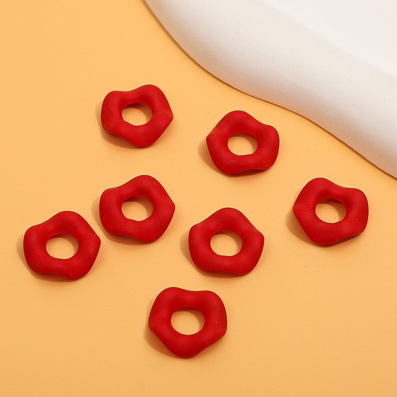 16mm Stacked Le Hexagonal Feel Paint Macaron Color Round Wavy Lace DIY Handmade Hair Accessories Bracelet Accessories