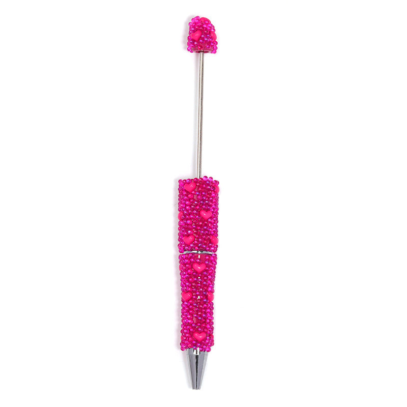 Mermaid love bubble glass beads bead pen DIY multi-color high-value rotating ballpoint pen student gift pen