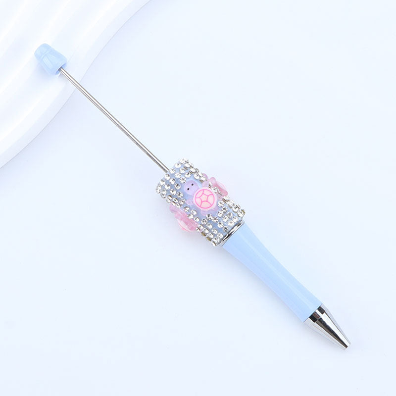 DIY turtle broken diamond bead pen Internet celebrity turtle dream turtle super cute turtle diamond pen bead round bead cute pen