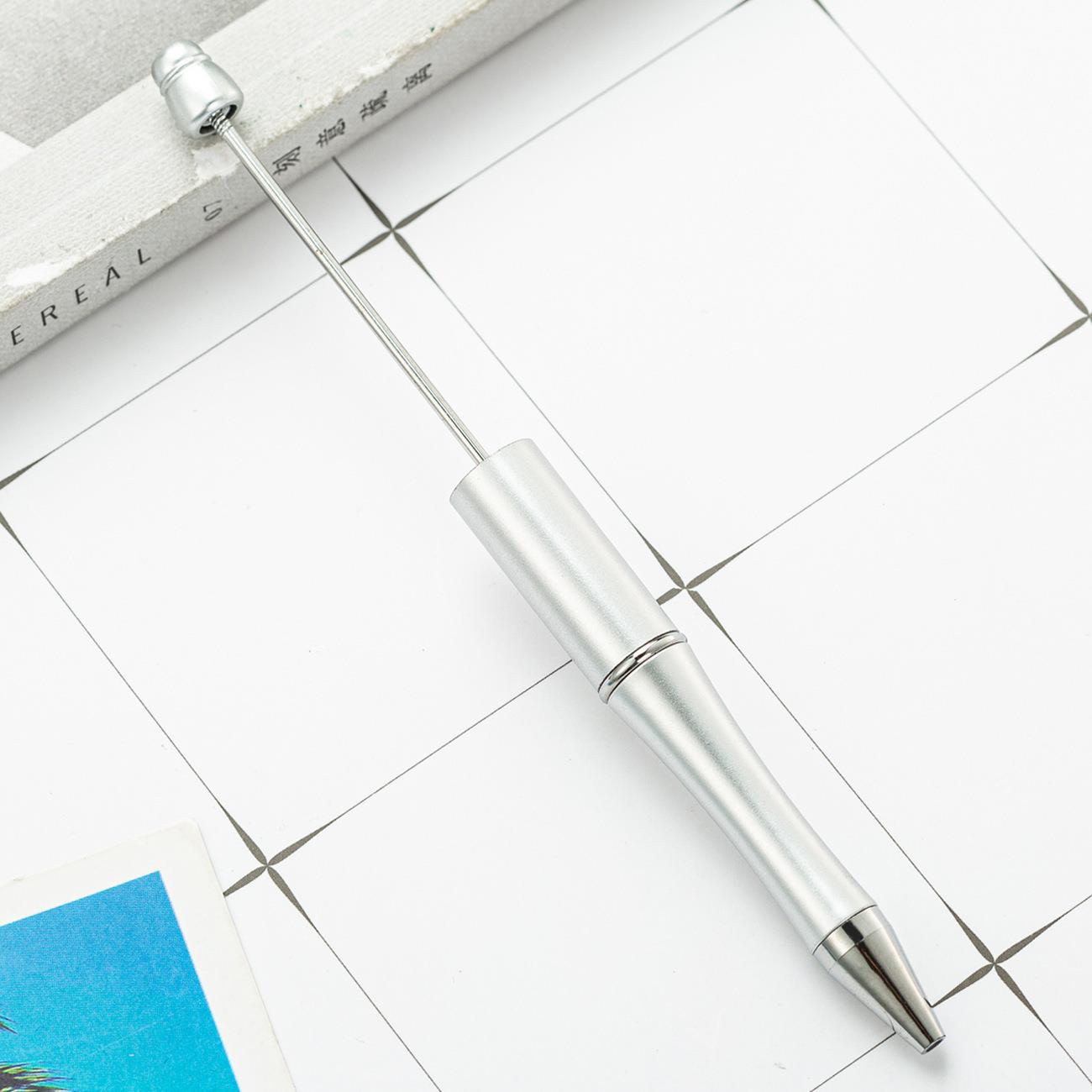 Bead pen, spot wholesale creative DIY plastic bead pen ballpoint pen printable plastic bead pen