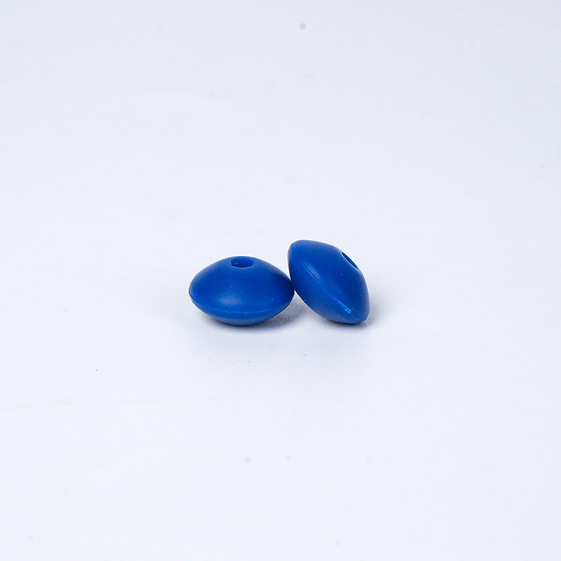 Spot Silicone Beads European and American Jewelry 12mm Small Beads DIY Necklace Beaded Oval Lentil Loose Beads Wholesale #51-100