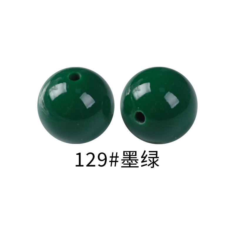 15mm Spot Glossy Silicone Beads Round Loose Beads DIY Jewelry Smooth Oil Injection Silicone Beads Mixed Color Beads #51-68