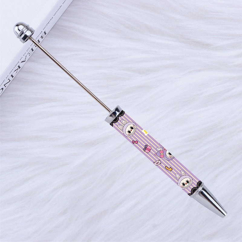 DIY Labu bead pen, inspirational encouragement praise cartoon character pattern printing bead pen Moe grain pen spot
