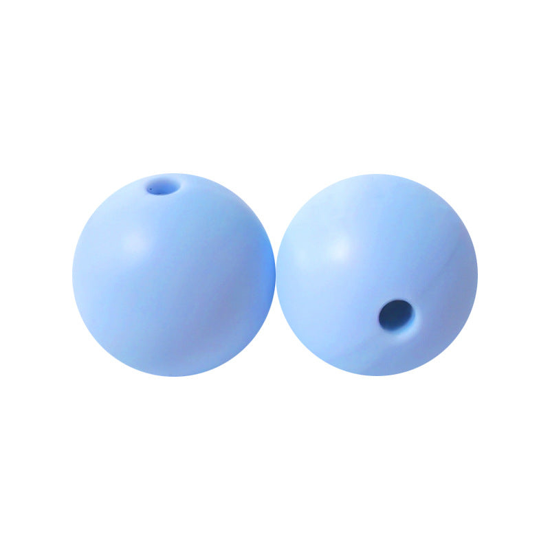 9 Mm Food Grade Silicone Beads Colored Round Loose Beads Handmade DIY Beaded Bracelet Pacifier Chain Accessories Spot Wholesale #51-98