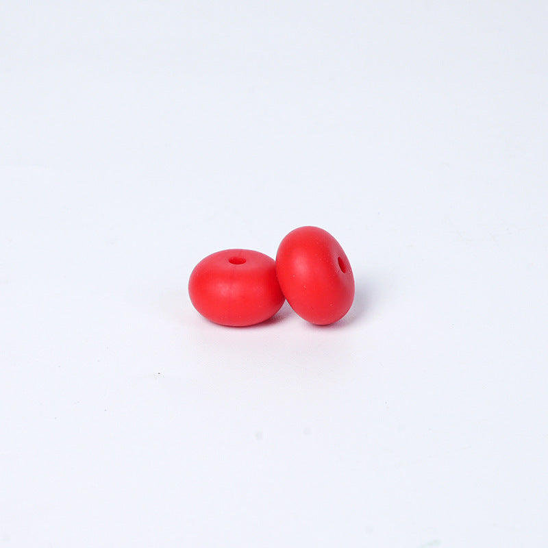 Spot 14mm Small Abacus Beads Food Grade Silicone Beads DIY Men's and Women's Jewelry Necklaces Oval Beads Wholesale