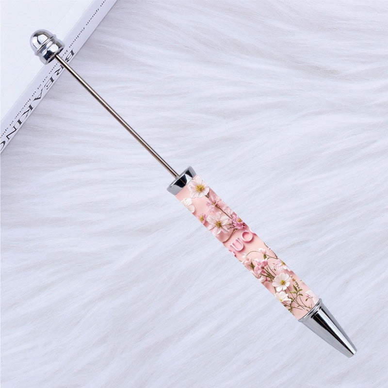 DIY design pen, inspirational encouragement praise cartoon character pattern printing bead pen Moe grain pen spot