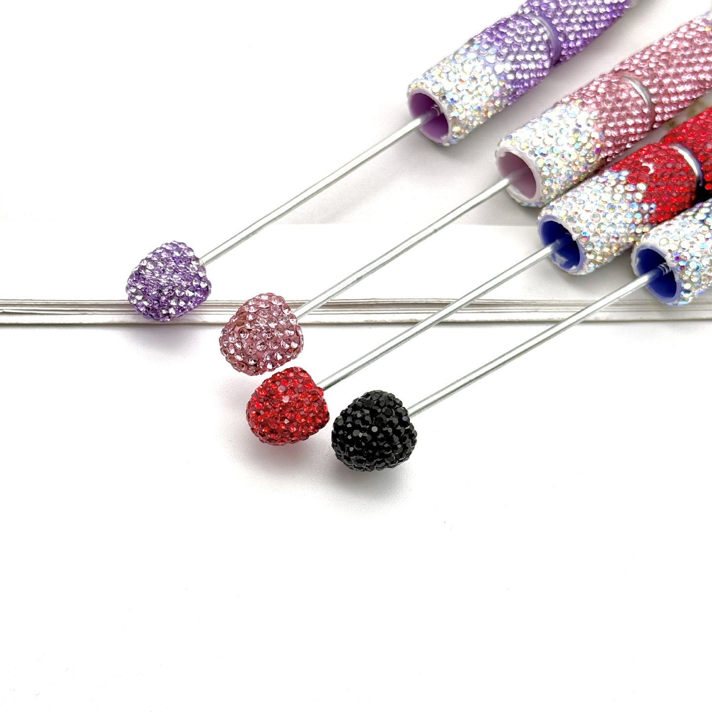 DIY's new gradual change full diamond pen, pure handmade diamond beaded pen cute creative gradual change rhinestone beaded ballpoint pen