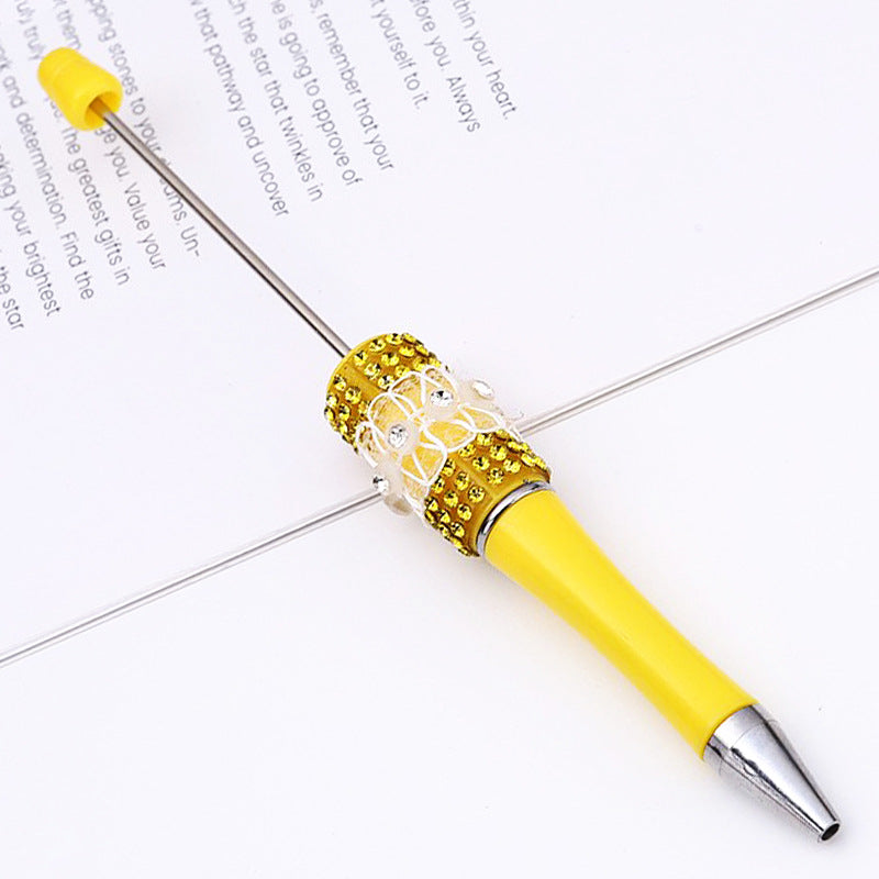 DIY diamond bead pen creative butterfly mesh yarn handmade sticker diamond bead pen, girl heart ballpoint pen spot wholesale