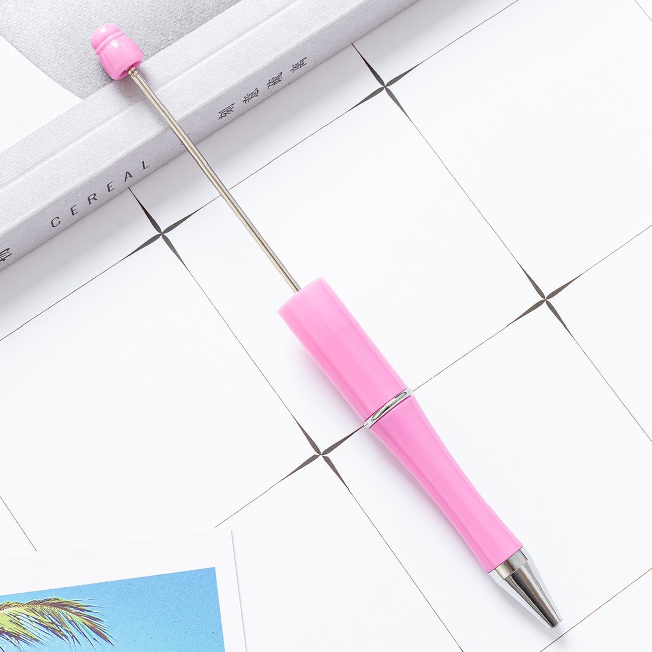 Bead pen, spot wholesale creative DIY plastic bead pen ballpoint pen printable plastic bead pen