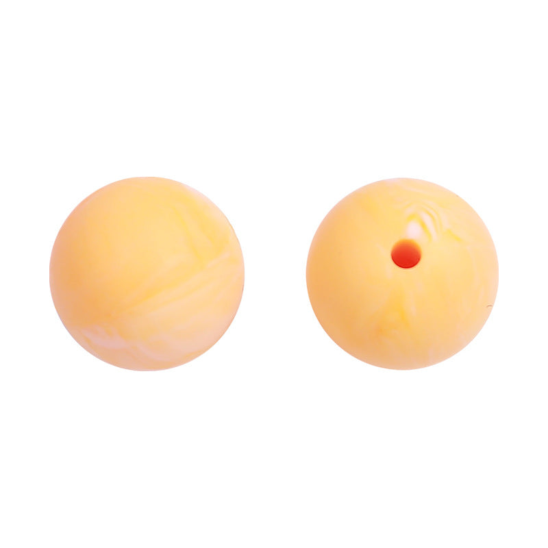 15mm Sweet Candy Color Silicone Beads Handmade Beaded Necklace Bracelet Accessories Food Grade Mixed Color Silicone Loose Beads Wholesale