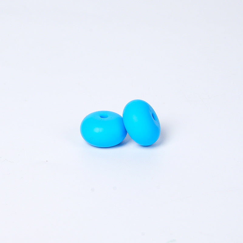 Spot 14mm Small Abacus Beads Food Grade Silicone Beads DIY Men's and Women's Jewelry Necklaces Oval Beads Wholesale #51-93