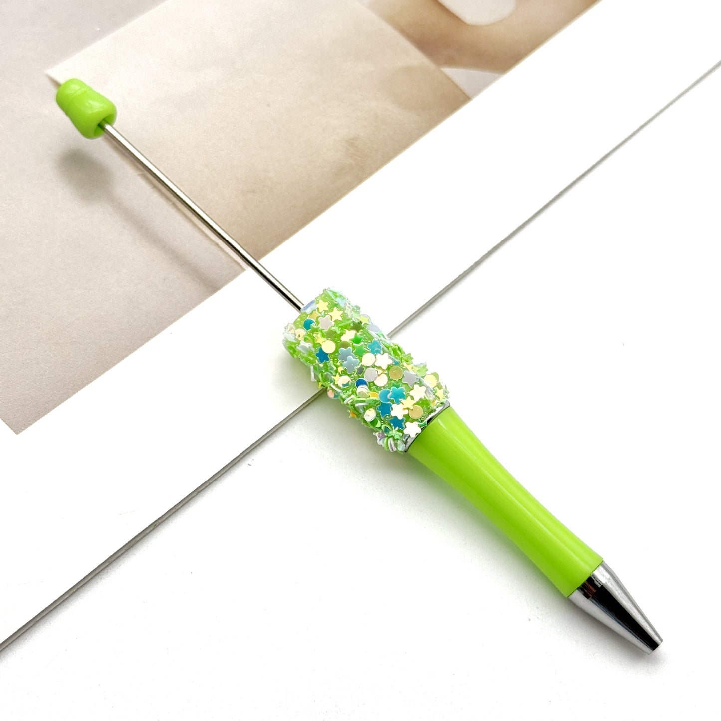 DIY Little Star Ball Pen, Shiny Sequin Star Ball Pen Handmade Patch Cute Ball Pen Spot