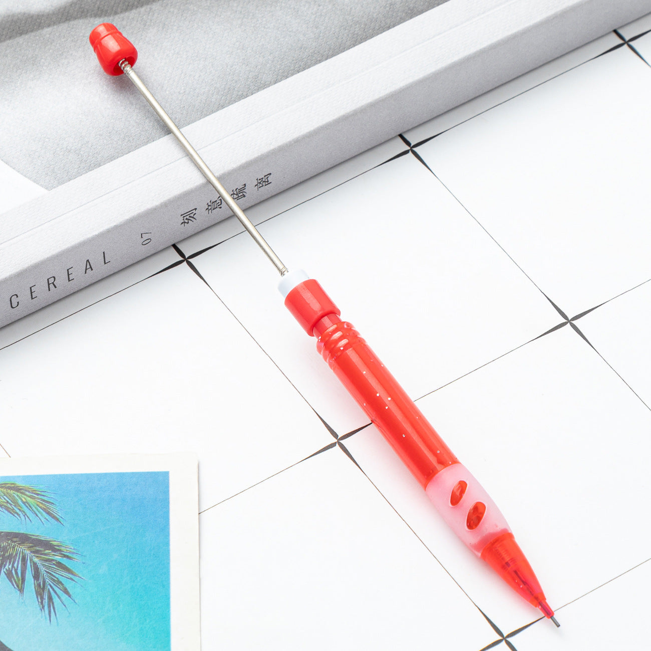 DIY beaded pencil for primary school students with no sharpening pencil 0.5 constant lead automatic pencil cute writing pencil wholesale