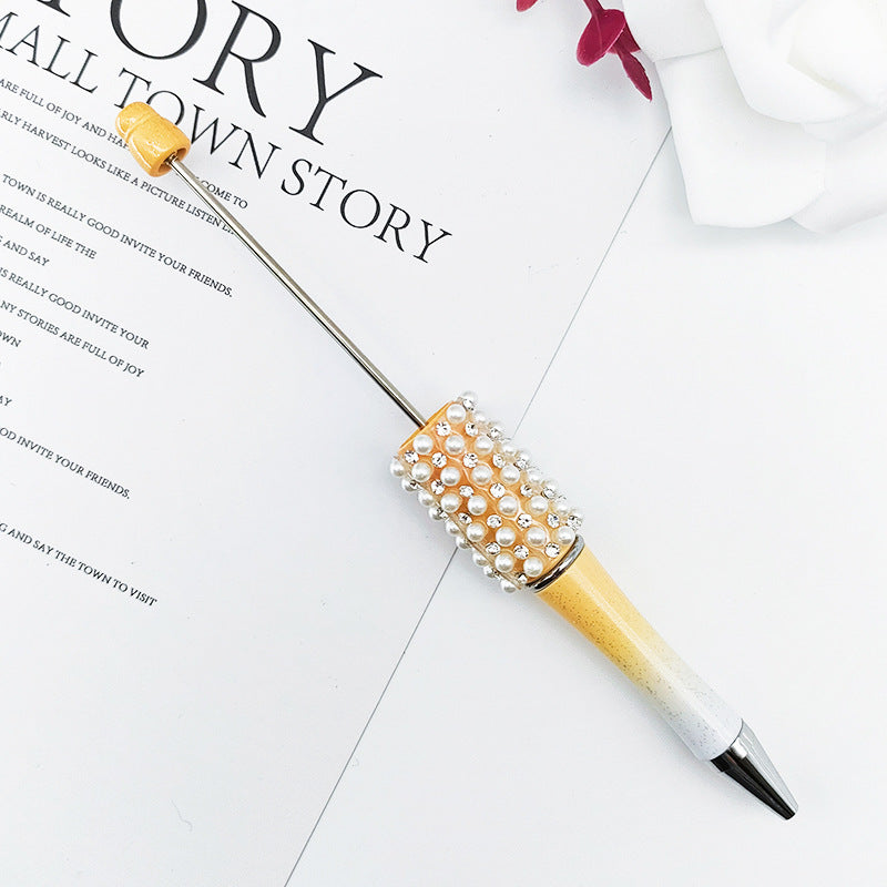 DIY Pearl Diamond Bead Pen Hand Sticker Diamond Ballpoint Pen Flash Diamond Pearl Diamond Beadedpen Spot Wholesale
