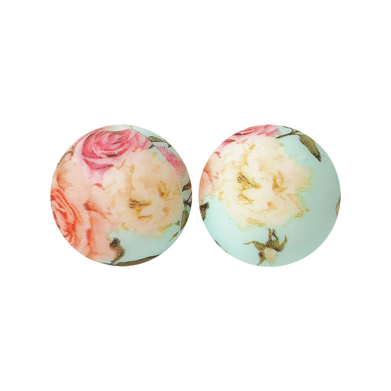 15mm Silicone Beads Water Transfer Beads DIY Jewelry Bead Pen Loose Beads Wholesale #151-200