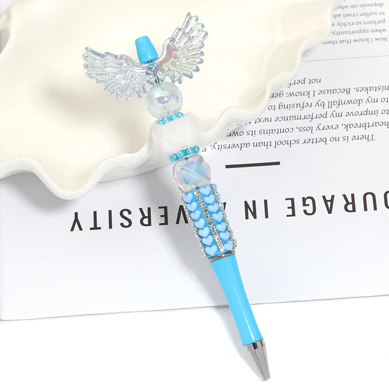 Creative new cartoon rotating bead pen heavy industry glitter high value new ins wind bead pen ballpoint pen