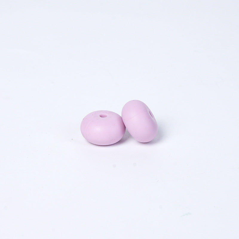 Spot 14mm Small Abacus Beads Food Grade Silicone Beads DIY Men's and Women's Jewelry Necklaces Oval Beads Wholesale #51-93
