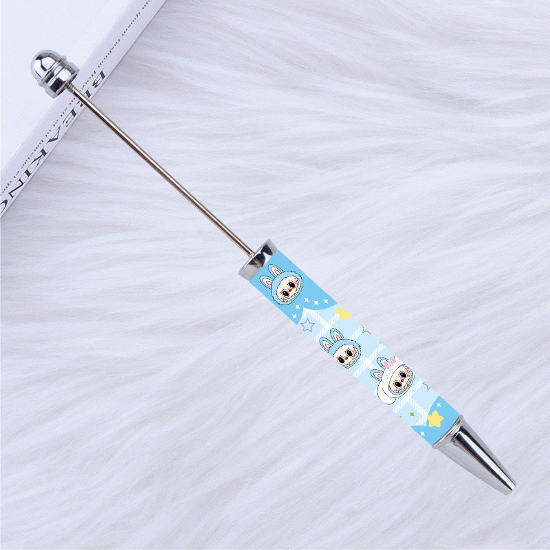 DIY Labu bead pen, inspirational encouragement praise cartoon character pattern printing bead pen Moe grain pen spot
