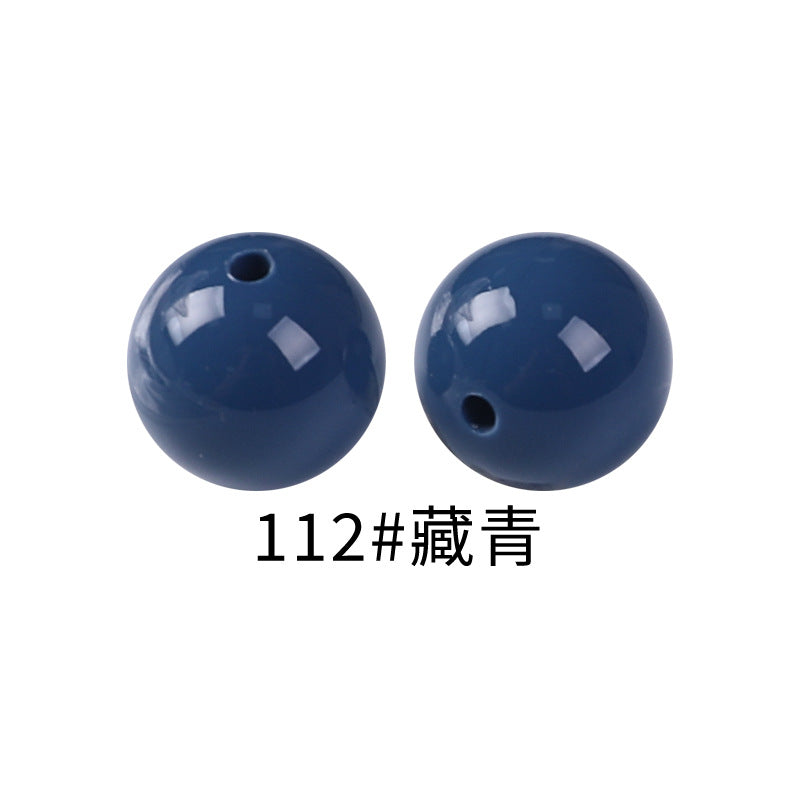 15mm Spot Glossy Silicone Beads Round Loose Beads DIY Jewelry Smooth Oil Injection Silicone Beads Mixed Color Beads