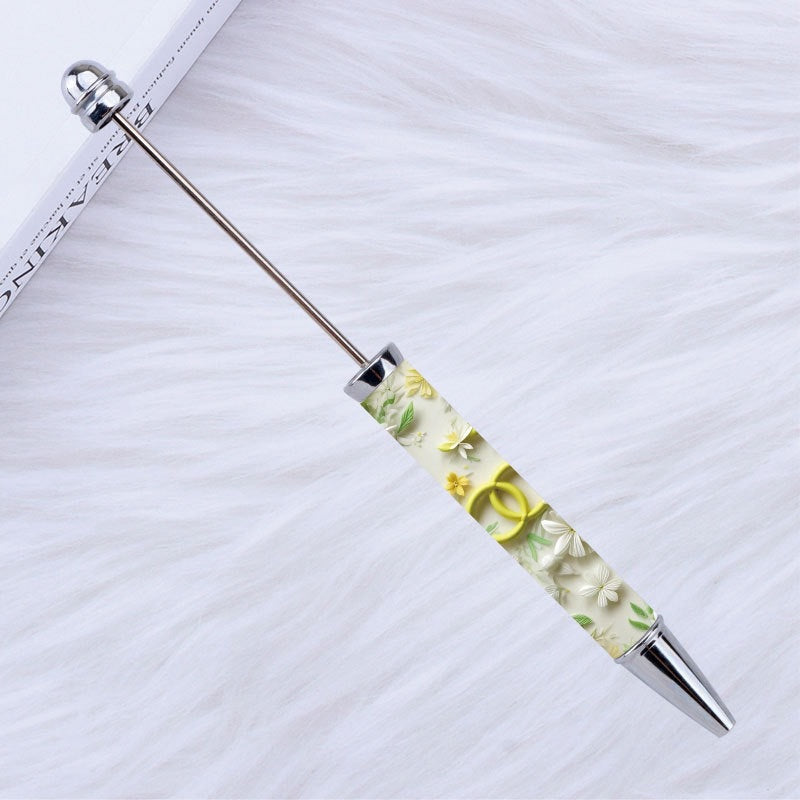 DIY design pen, inspirational encouragement praise cartoon character pattern printing bead pen Moe grain pen spot