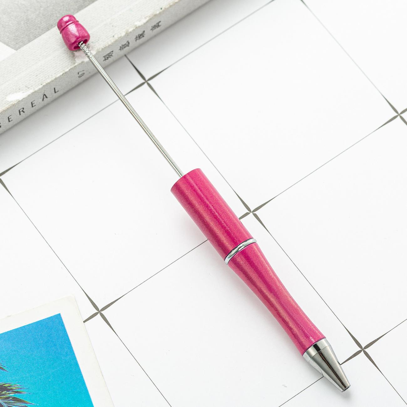 Bead pen, spot wholesale creative DIY plastic bead pen ballpoint pen printable plastic bead pen