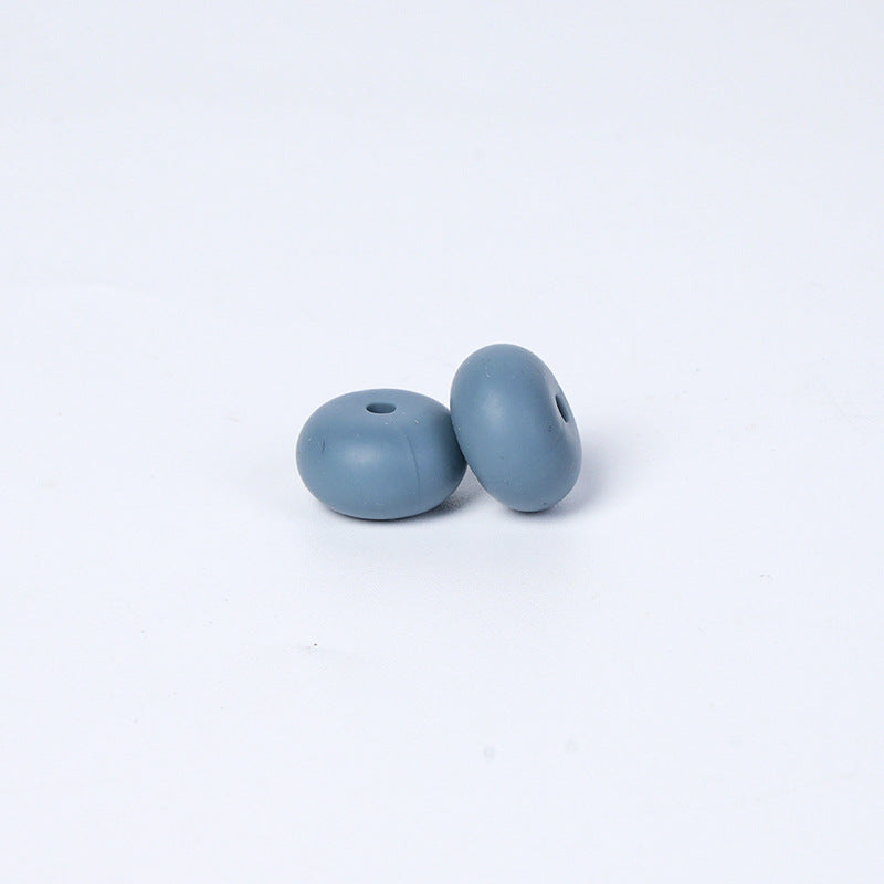 Spot 14mm Small Abacus Beads Food Grade Silicone Beads DIY Men's and Women's Jewelry Necklaces Oval Beads Wholesale #51-93