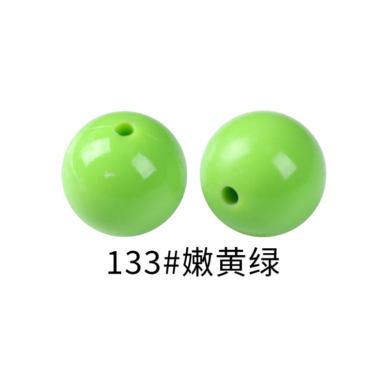 15mm Spot Glossy Silicone Beads Round Loose Beads DIY Jewelry Smooth Oil Injection Silicone Beads Mixed Color Beads #51-68