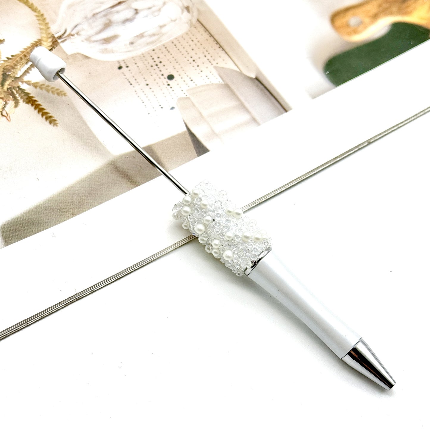 DIY Gypsy pearl bead pen granulated sugar crystal beadedpen ballpoint pen blind box Moe pen spot wholesale