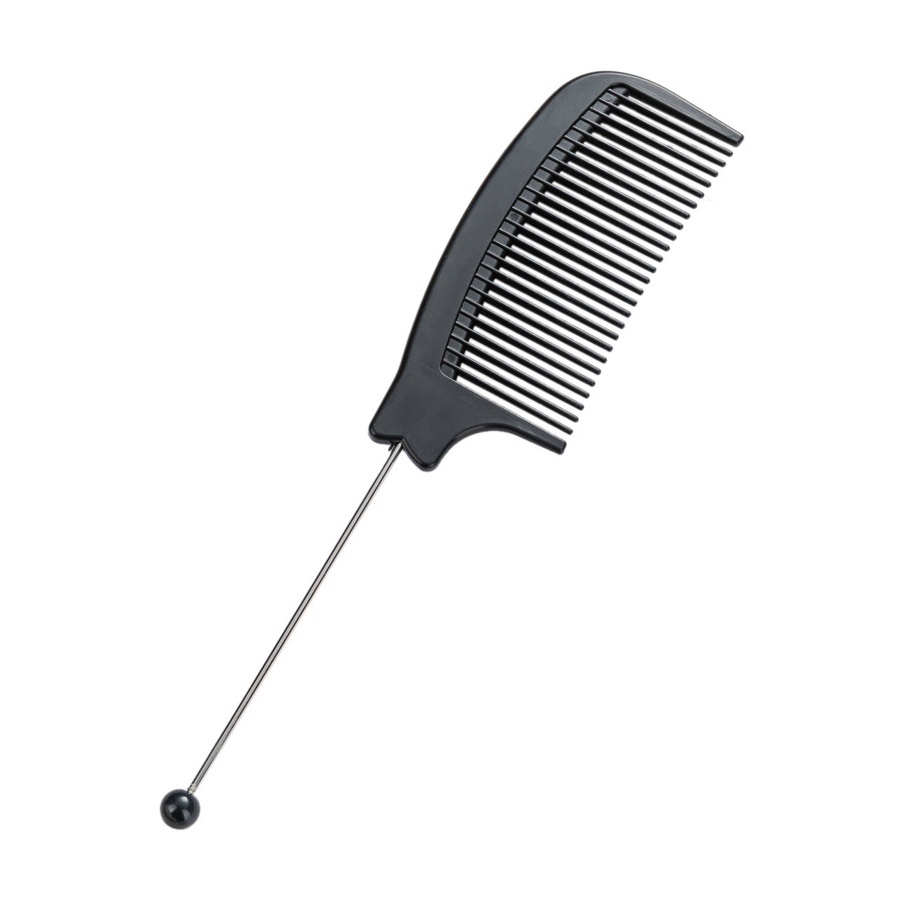 DIY Beaded Comb Hair Highlights Comb Beauty Styling Comb Steel Needle Comb Plastic Tip Tail Comb Hair Salon Hair Tool