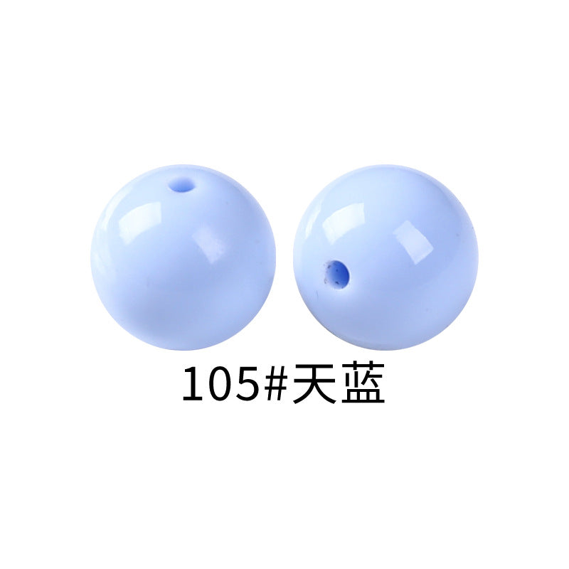 15mm Spot Glossy Silicone Beads Round Loose Beads DIY Jewelry Smooth Oil Injection Silicone Beads Mixed Color Beads